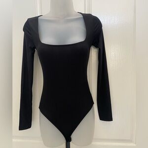 Topshop Black Long Sleeve Bodysuit Sz 4
